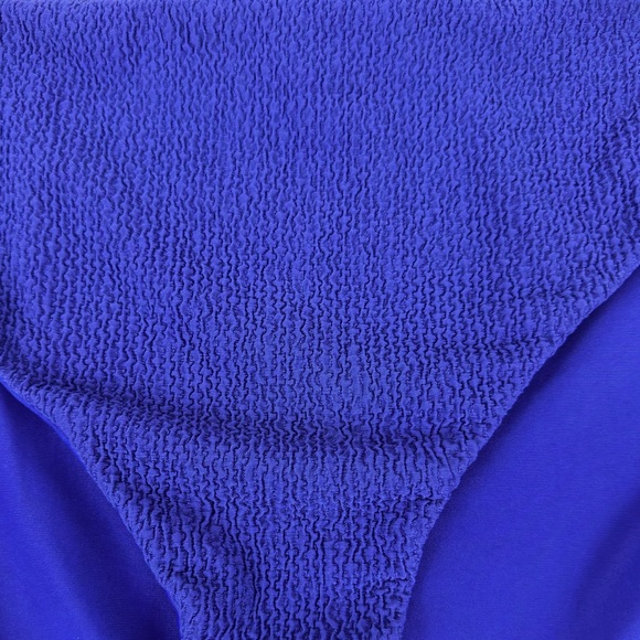 CALIA Royal Blue Texturized Mid Rise Full Rear CoverageBikini Bottom XL - Picture 2 of 8